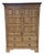 Antique 19th Century Irish Scrub Pine Two-Door Clothing Armoire With Three Drawers For Sale