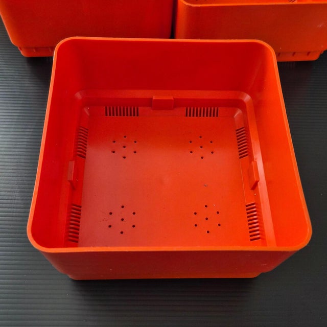 Vintage Square Jardinieres by Nena Balsari Vastill for Reflex, 1970s, Set of 4 For Sale - Image 6 of 10