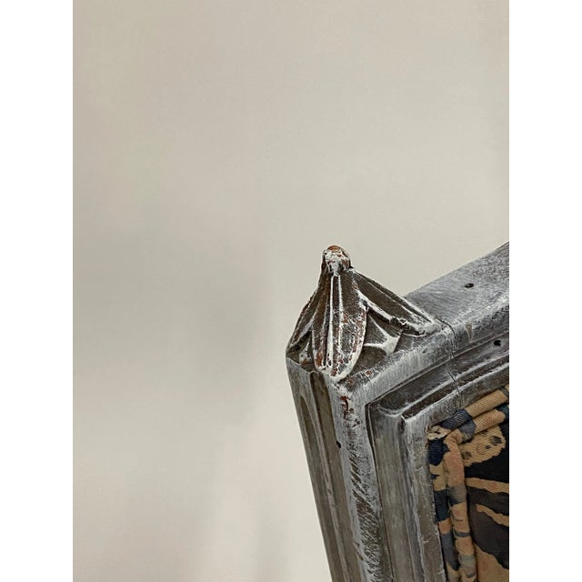 Gray Painted French Armchairs With Fortuny Upholstery For Sale - Image 8 of 10