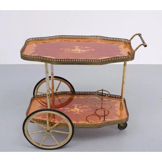 Italian Bar Cart, 1975 For Sale - Image 10 of 10