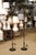 Stunning Pair of 1940s Italian Tole Floor Lamps, Gilt & Garnet Red For Sale - Image 10 of 12