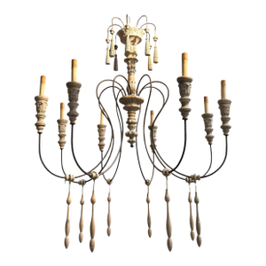 Swedish Country Gustavian Style Currey & Co Hannah Chandelier