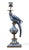Blue Blue and White Porcelain Parrot Candle Holder With Bronze Ormolu Left and Right Drama For Sale - Image 8 of 8
