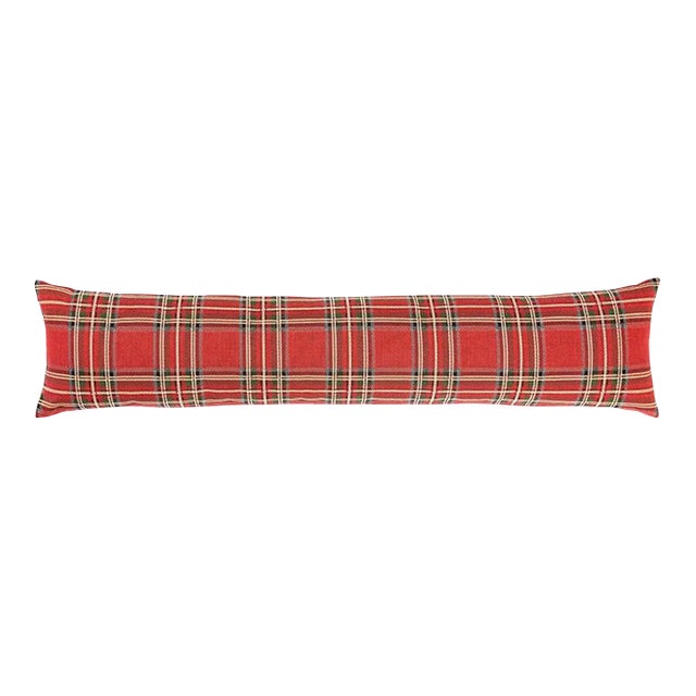 Red Tartan Draught Excluder - 90x20 Cm (36"x9") For Sale