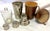 Wonderful vintage nesting cocktail shaker set from the 1930's. The set includes a leather case with a snap closure which...