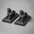 Rare pair of neoclassical paperweights in Berlin iron, dating from the early 19th century. Each finely detailed sphinx is...