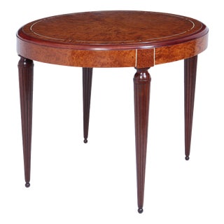 Art Deco French Burr Yew Games Table, 1925 For Sale