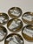 Ceramic Set of Seven Vintage Italian Gilt Porcelain “Autografi” Coasters by Piero Fornasetti For Sale - Image 7 of 12
