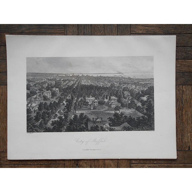 This 19th century engraving depicts the city of Buffalo at the time. Printed on one side only. Please view our other...
