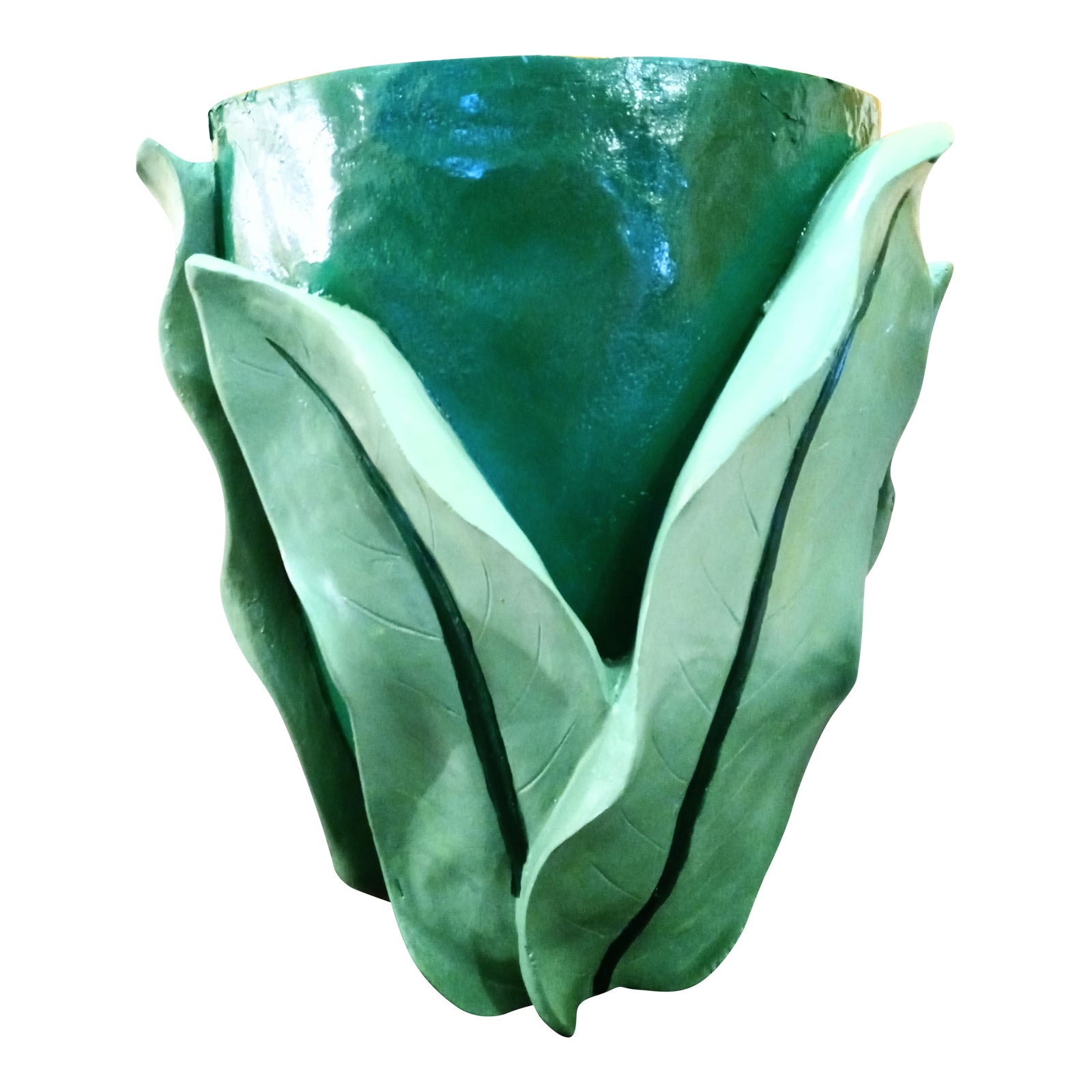 Vintage Massive Whimsical Green Tropical Fiber Glass 3 Dimensional ...