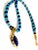 Artisan Handcrafted Lapis Lazuli Pendant Necklace in Blue Chalcedony and Golden Hematite For Sale - Image 9 of 15
