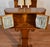 1900s Antique English Hepplewhite Burl Walnut & Leather Top Carlton Writing Desk For Sale - Image 14 of 18