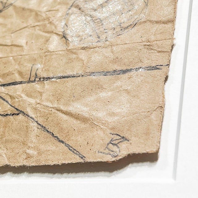 Paper Rudolf Bauer, Bauhaus Style Prison, 1938, Pencil Drawing For Sale - Image 7 of 12