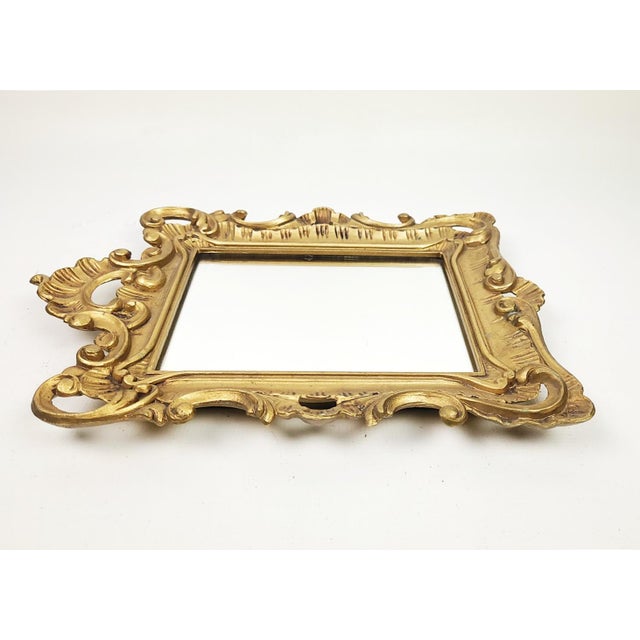 Vintage Mirror in Gilded Carved Frame, 1970s, in Good conditions. Designed 1970 to 1979