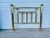 Vintage mid century modern brass full size headboard. Great retro feel with large decorative end posts and vertical column...