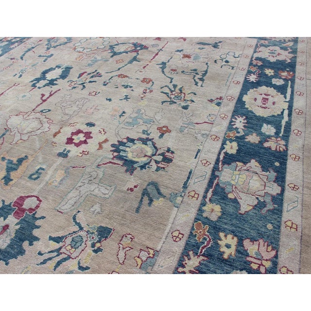2010s Large Turkish Oushak Rug by Keivan Woven Arts 12'3 X 16'1 For Sale - Image 5 of 12