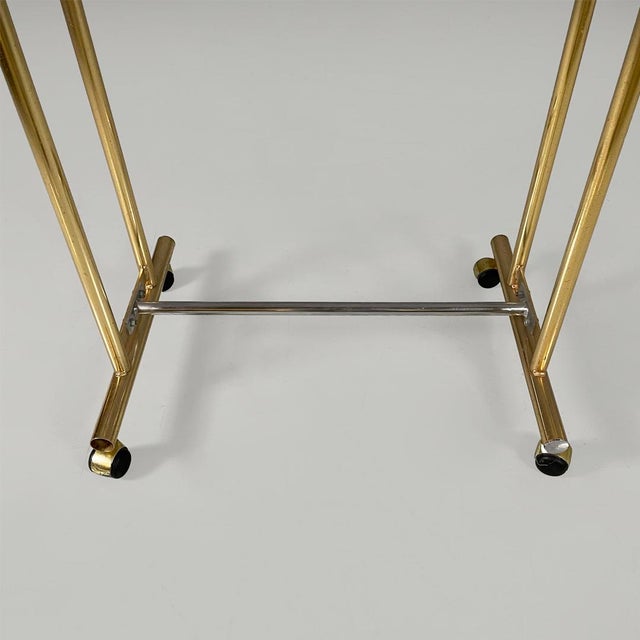 Italian Modern Metal Coat Racks in Gold and Silver Finish with Casters, 1980s, Set of 3 For Sale - Image 12 of 18