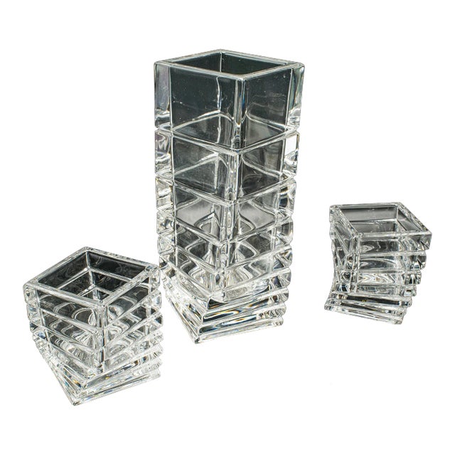 1970's Vintage Set Vase Tea Light Duo For Sale