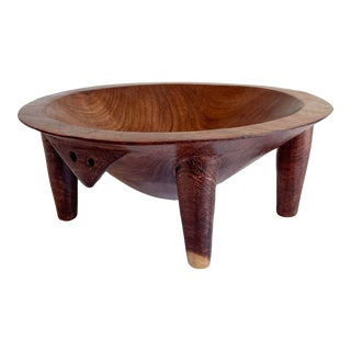 Vintage Tribal Wood Kava Bowl For Sale