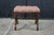 Antique English Regency Mahogany X Frame Paisley Tufted Ottoman Stool Bench For Sale - Image 4 of 18