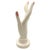 California Pottery salmon pink figurative female hand business card holder. The sculpture features an open hand with a...
