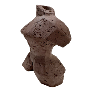 1960s Larry Mohr Signed Terra Cotta Nude Sculpture Abstract Figurative Form