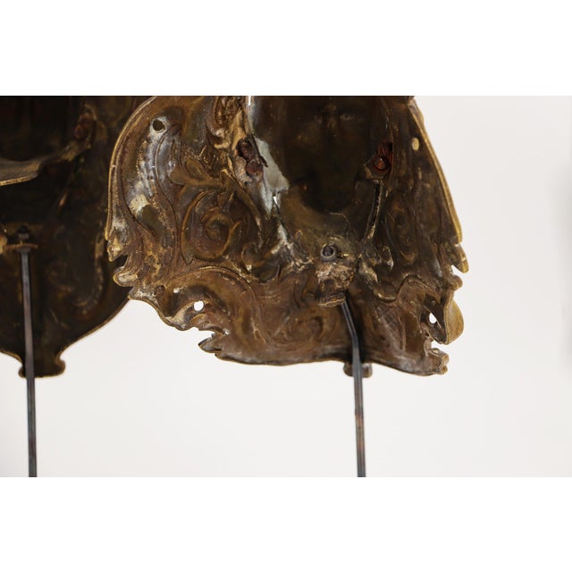 19th Century Antique French Bronze Female Head Billiard Pockets - Three Pieces For Sale - Image 4 of 18