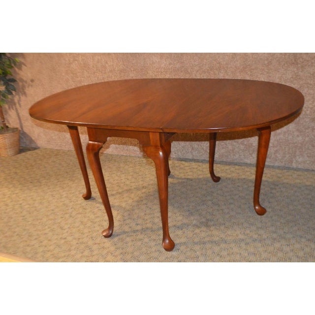 Vintage Drexel Solid Cherry Queen Anne Gate Leg Drop Leaf Table Chairish
