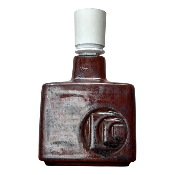 Vintage Danish Ceramic Table Lamp from Desiree Stentoj, 1970s For Sale