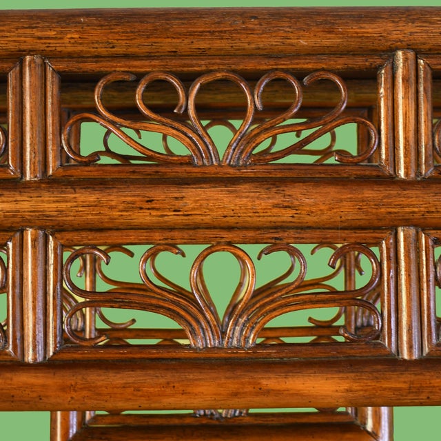 Wood Vintage Chinoiserie Bamboo King Headboard For Sale - Image 7 of 7