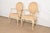 French Provincial Karges French Provincial Louis XV Cream Lacquered and Gold Gilt Armchairs or Dining Chairs, Pair For Sale - Image 3 of 11