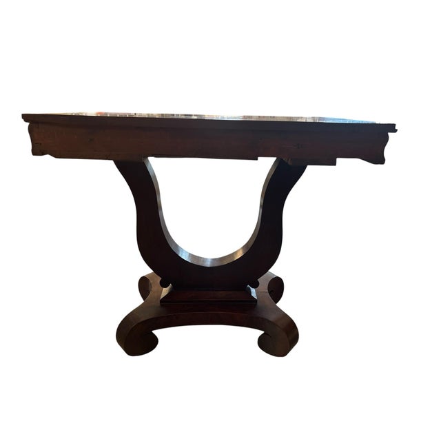 Lexington Regency Style Console Table With Lyre Base in Cherry For Sale - Image 12 of 12