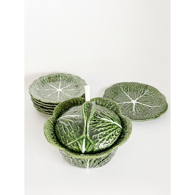 Cabbage-Shaped Soup Tureen Set, France, 1970s, Set of 9 For Sale - Image 12 of 18