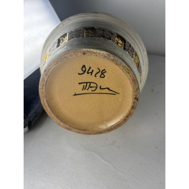 Italian Gilded Sgraffito Ceramic Vase from Fratelli Fanciullacci, 1960s For Sale - Image 4 of 9