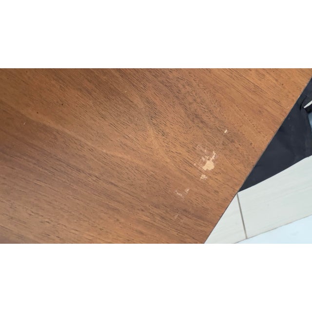 Brown 1960s Vintage Broyhill Brasilia Dining Table With Drop Leaves and 3 Expansion Leaves For Sale - Image 8 of 12