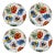 Vintage Fitz and Floyd "Pansies" 22k Gold Trimmed Porcelain Dessert Plates, Set of 4 For Sale