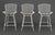 White Set of Three Harry Bertoia White Patinated Wire Bar Stools For Sale - Image 8 of 8