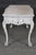 Distressed Painted White Georgian Style Figural Masque Center Table C. 1940s Era For Sale In Philadelphia - Image 6 of 12