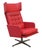 Mid-Century Modern Red Leatherette Swivel Armchair, 1970s For Sale - Image 3 of 14
