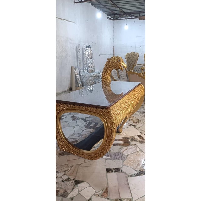 1960s Sculptural Gold Eagle Executive Desk For Sale In Orlando - Image 6 of 9