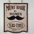 Vintage Double Sided Wooden Sign Advertising "Mens Hair by Women" With Mustache Illustration For Sale - Image 4 of 9