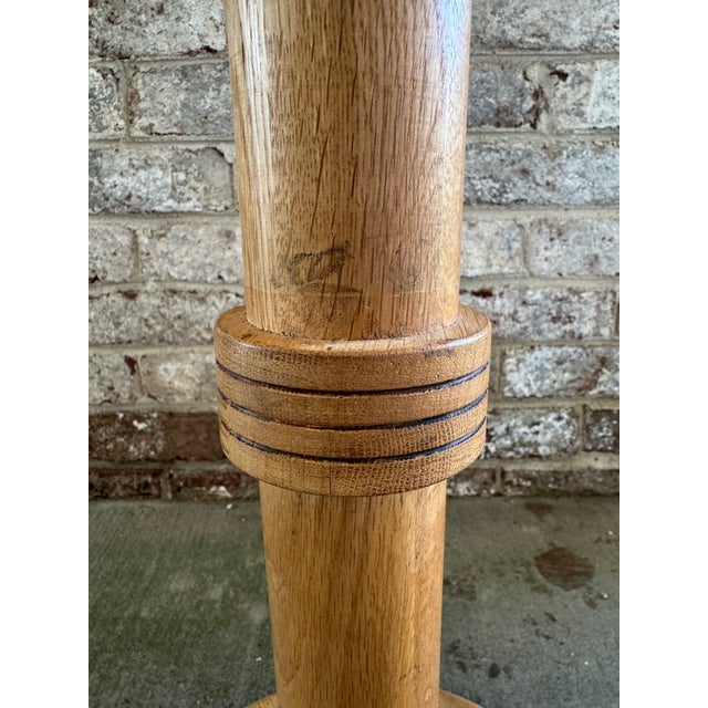 Brown Vintage Danish Light Wood Floor Lamp For Sale - Image 8 of 16