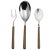 Contemporary Mepra Fantasia 3-Piece Serving Set, Tobacco For Sale - Image 3 of 3