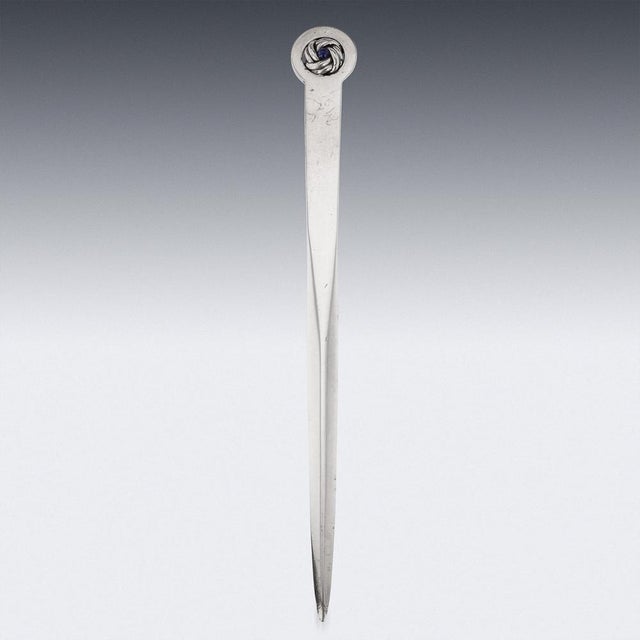 20th Century British Silver Letter Opener with Case from Asprey & Co, 1996, Set of 2 For Sale - Image 3 of 8