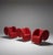 Arflex Virgola Red Chairs by Yaacov Kaufmann for Arflex, 1991, Set of 3 For Sale - Image 4 of 13