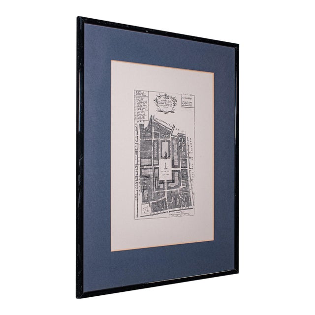 Vintage 18th Century Street Map, London, Covent Garden, the Strand, Cartography For Sale