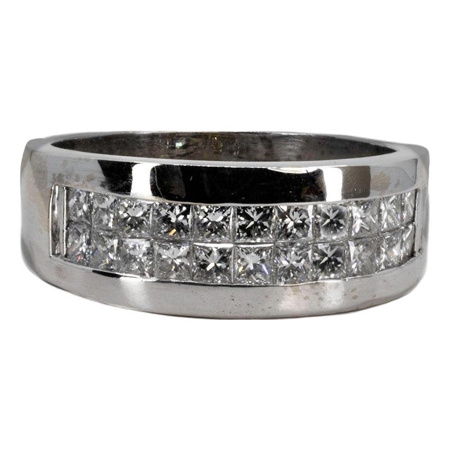 Late 20th Century 18k Diamond Ring, Size 8.25 For Sale