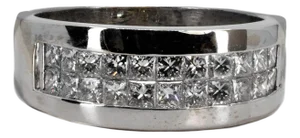 Late 20th Century 18k Diamond Ring, Size 8.25