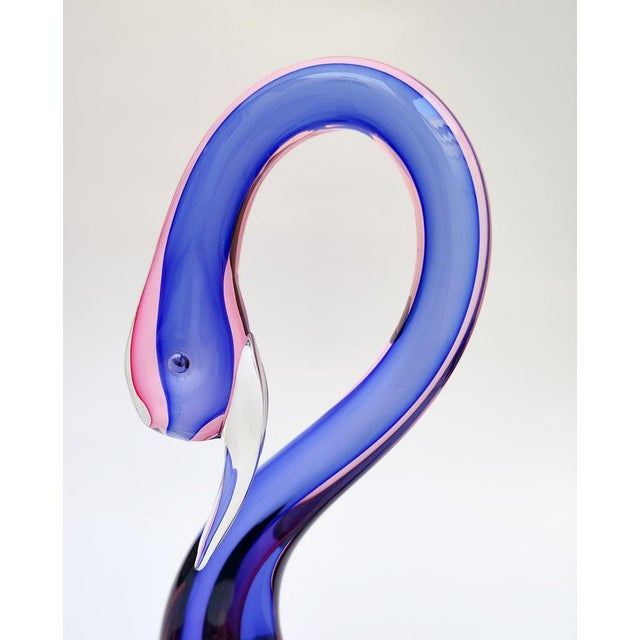 Glass After Flavio Poli, Swan Sculpture, 1970s, Murano Glass For Sale - Image 7 of 12