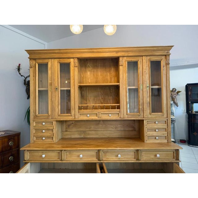 Brown Gründerzeit Farmhouse Kitchen Cupboard For Sale - Image 8 of 17